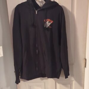 DIXXON Black Hoodie with Orange Accent